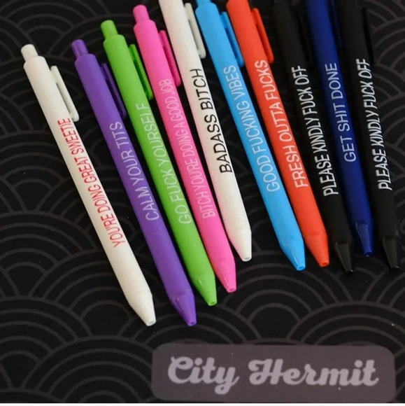 11Pcs Funny Adult Ballpoint Pen Set, Premium Days of The Week Swear Cuss Word - Picture 2 of 6